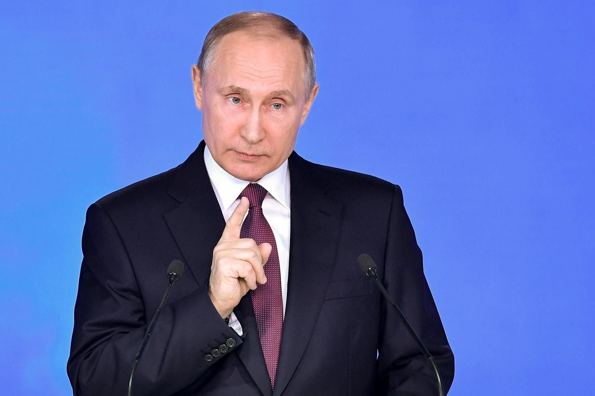 Wladimir Putin bei seiner alljährlichen Rede zur Nation.