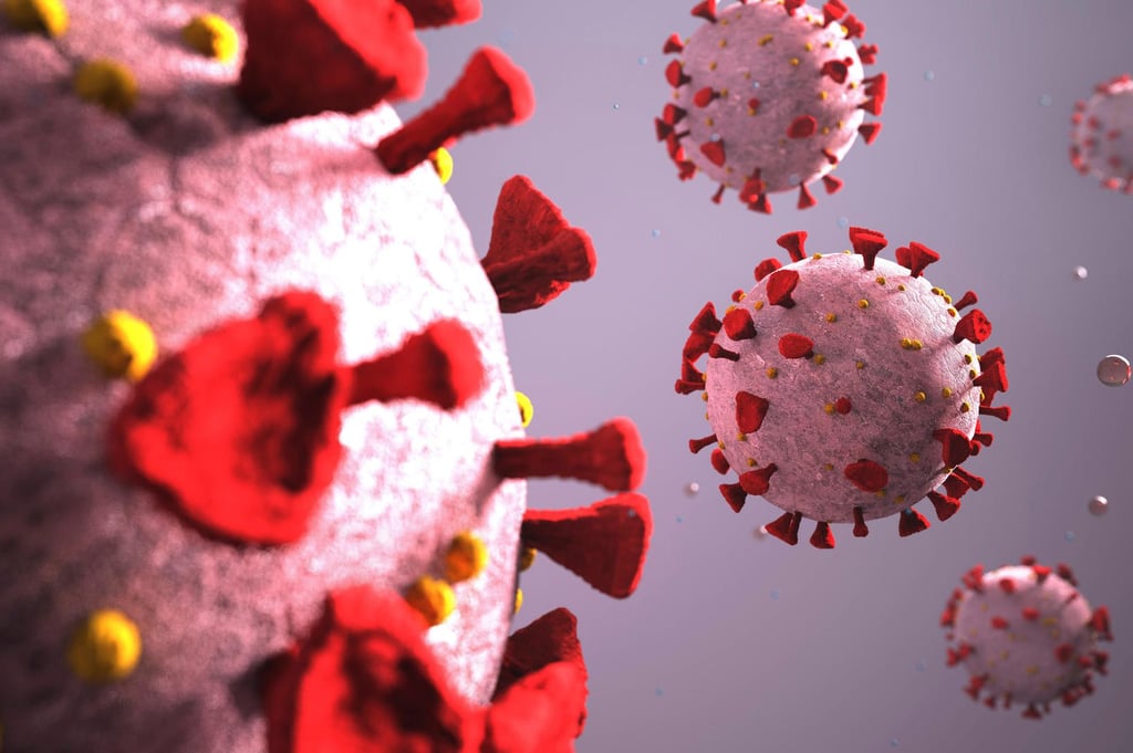 Illustration eines Corona-Virus.