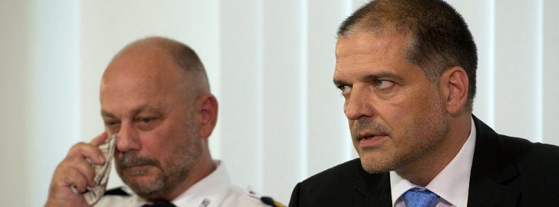 Bei der Pressekonferenz am Dienstag ringen die Ermittler um Fassung.