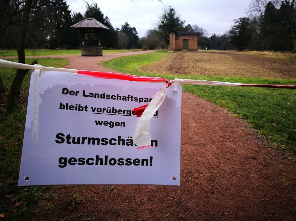Der Landschaftspark in Degenershausen musste nach dem Sturm vorübergehend geschlossen werden.