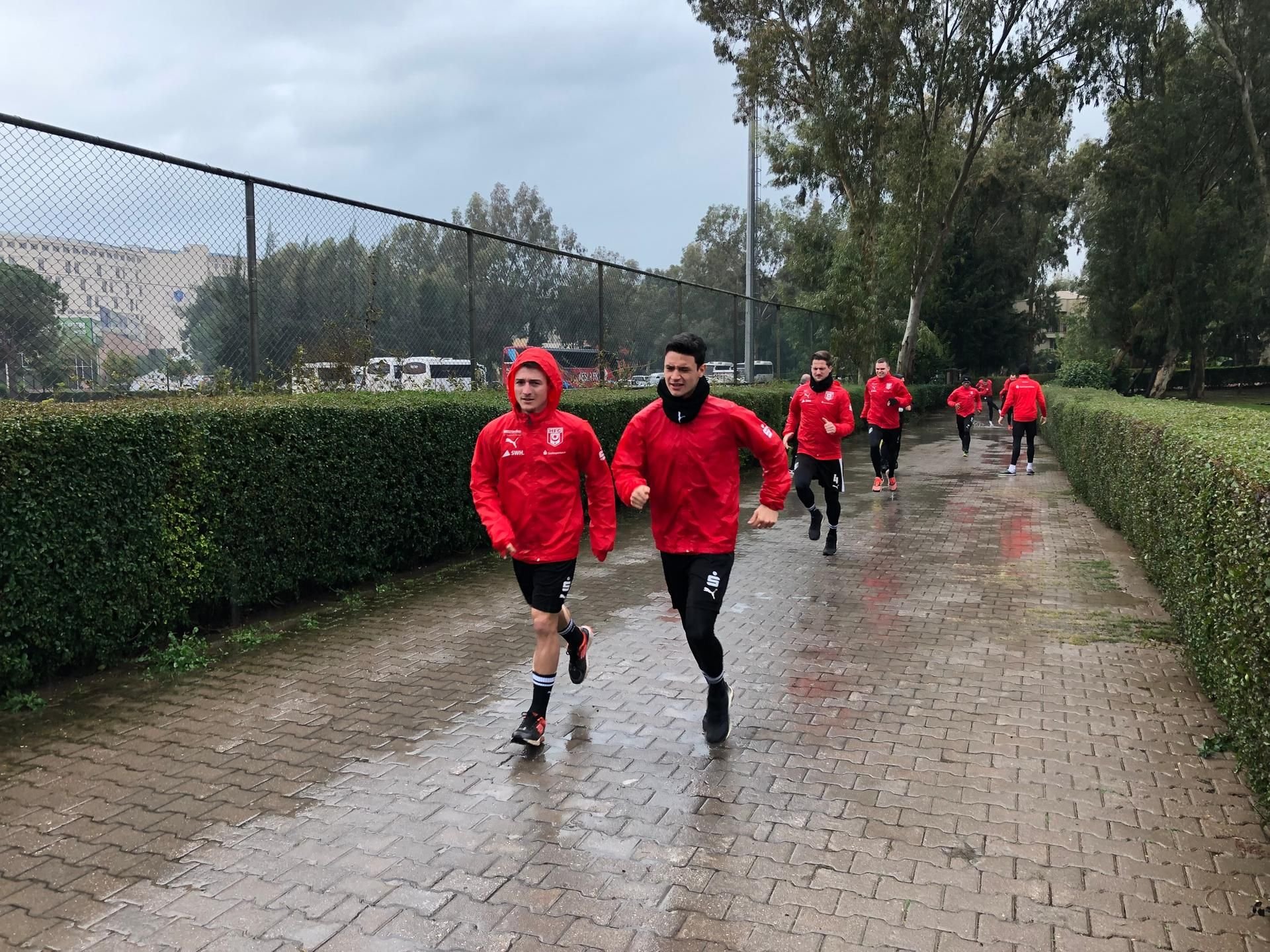 Laufeinheit statt Testspiel am Samstag in Belek für den Halleschen FC.