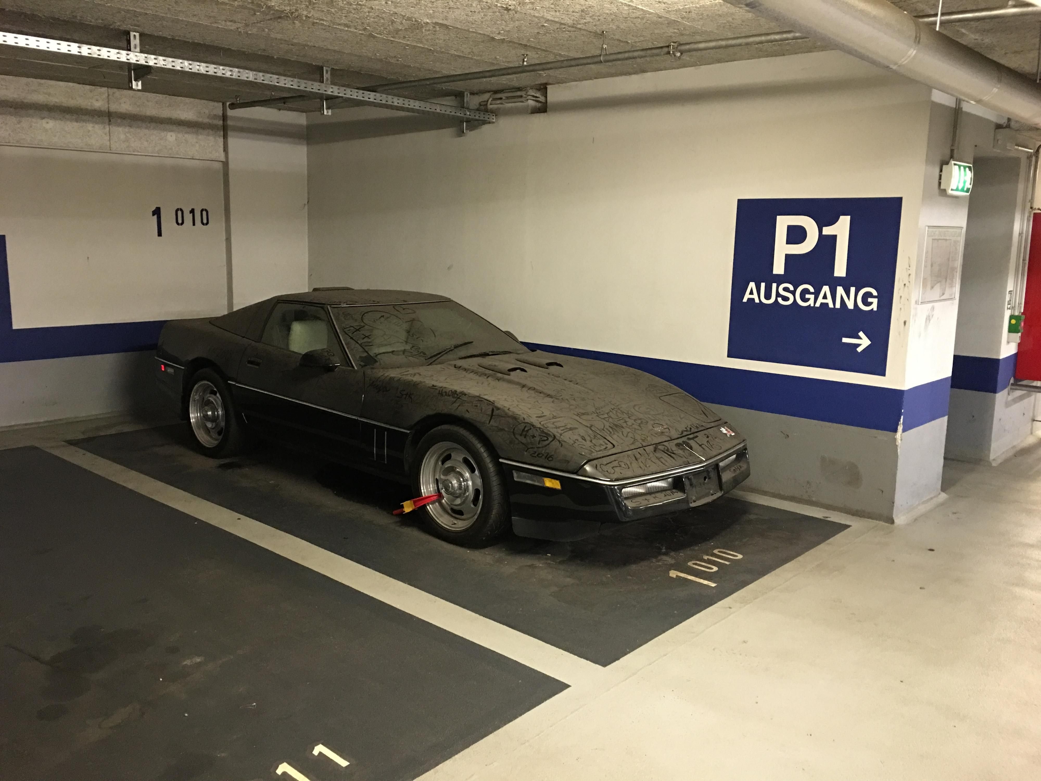 Sieben Jahren stand die Corvette in der Tiefgarage im Leipziger Zentrum.