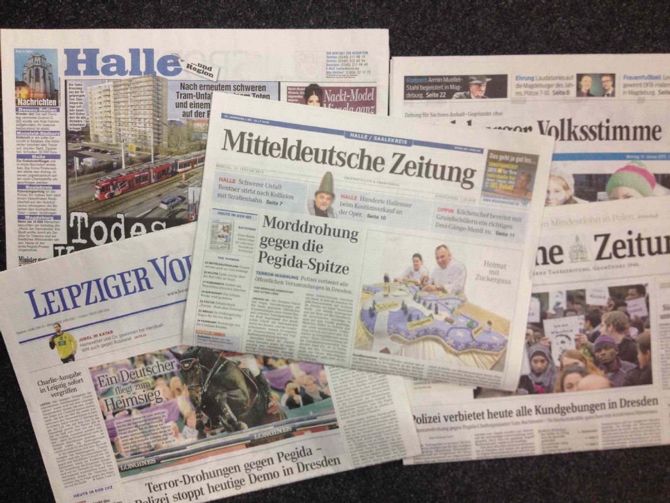 Regionale Tageszeitungen von Montag, 19. Januar 2015