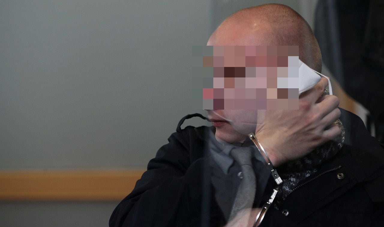 Stephan B. am 20. Prozesstag vor dem Landgericht in Magdeburg.