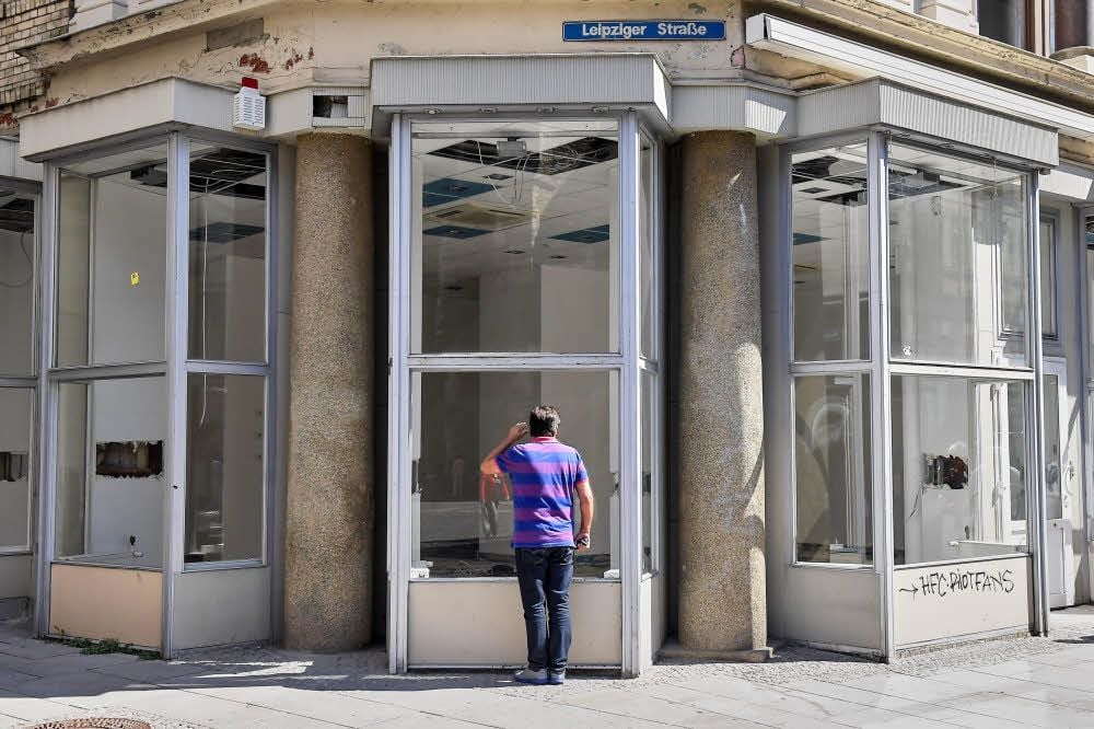 Auch in der unteren Leipziger Straße stehen große Flächen leer.