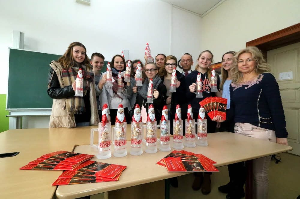 Die Schüler der Müntzerschule freuen sich über den Seidel.