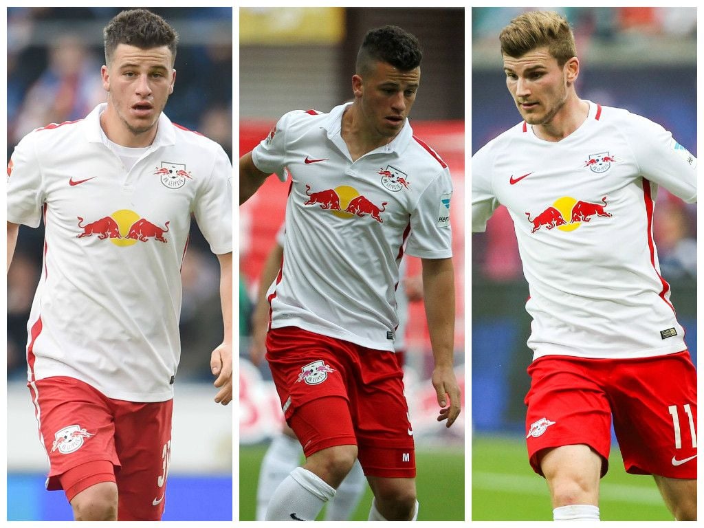 Die RB Trikots von Nike aus den Jahren 2014, 2015 und 2016 (v.l.n.r.) wiesen nur minimale Unterschiede auf. Das soll 2017 anders werden.