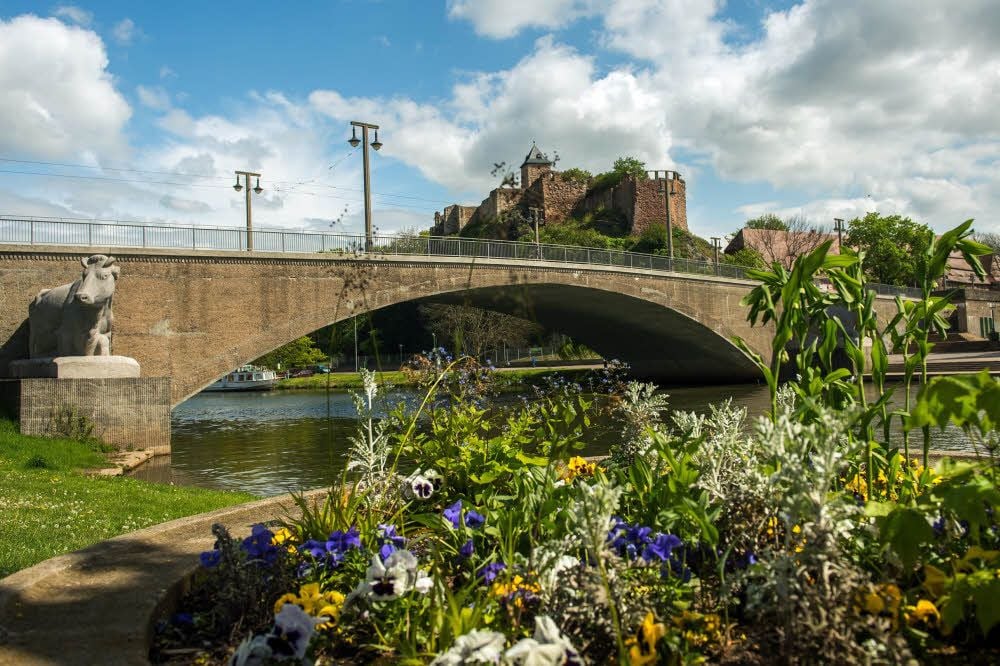Von der Giebichensteinbrücke soll zum Laternenfest in die Saale gesprungen werden.