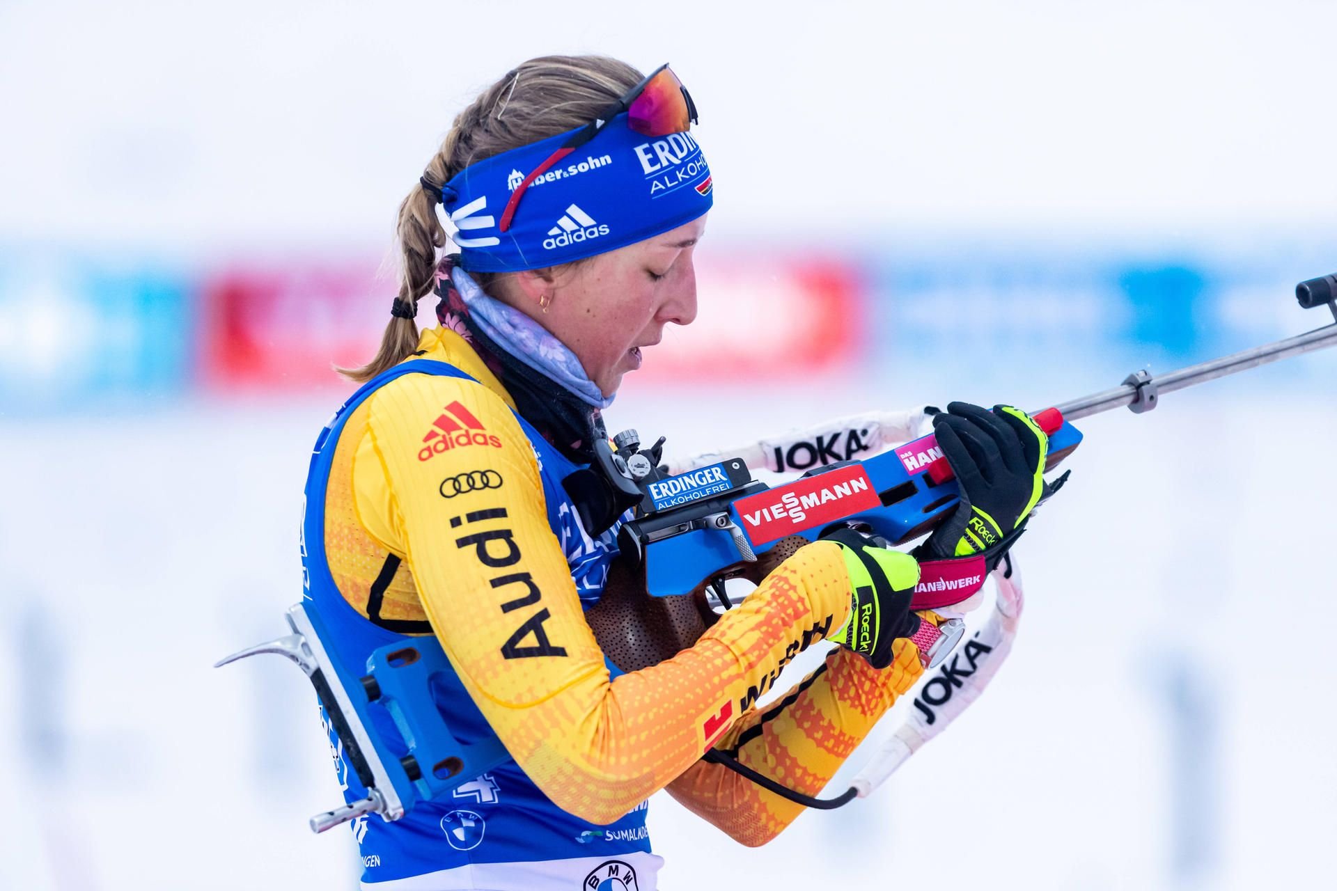 Franziska Preuß hat den Sieg im Massenstartrennen von Oberhof nur knapp verpasst.