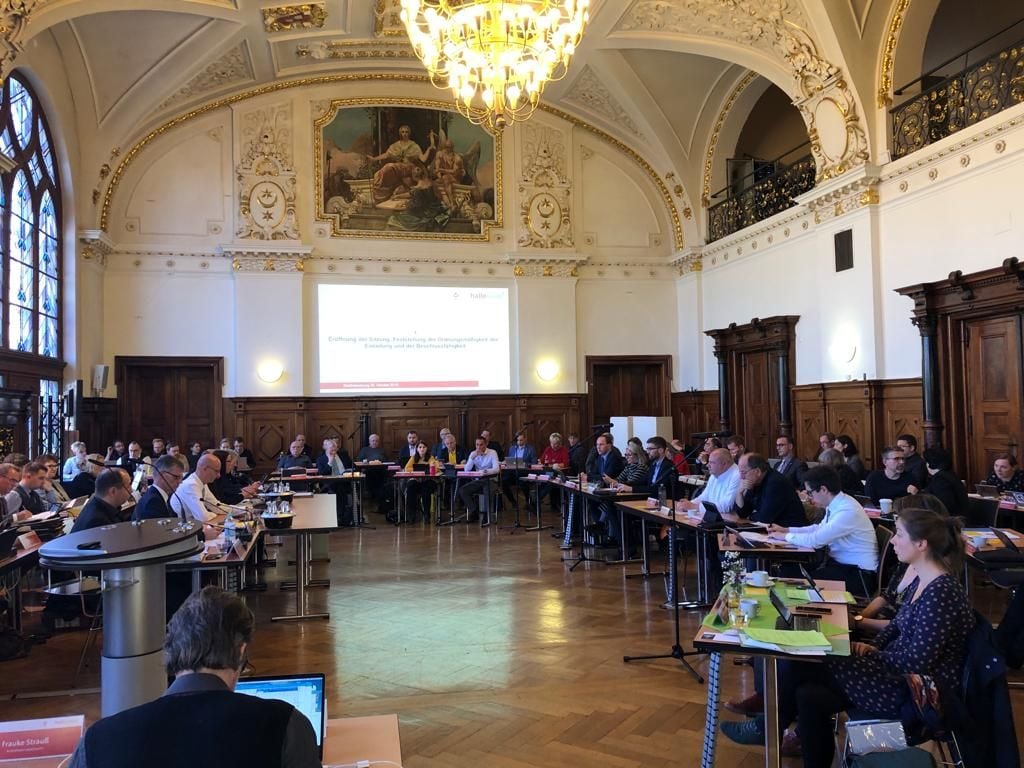 Sitzung des Stadtrates in Halle