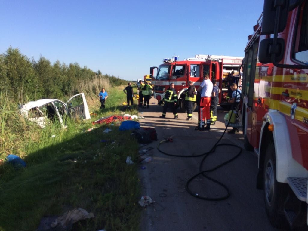 Unfall auf der A14 bei Gröbers