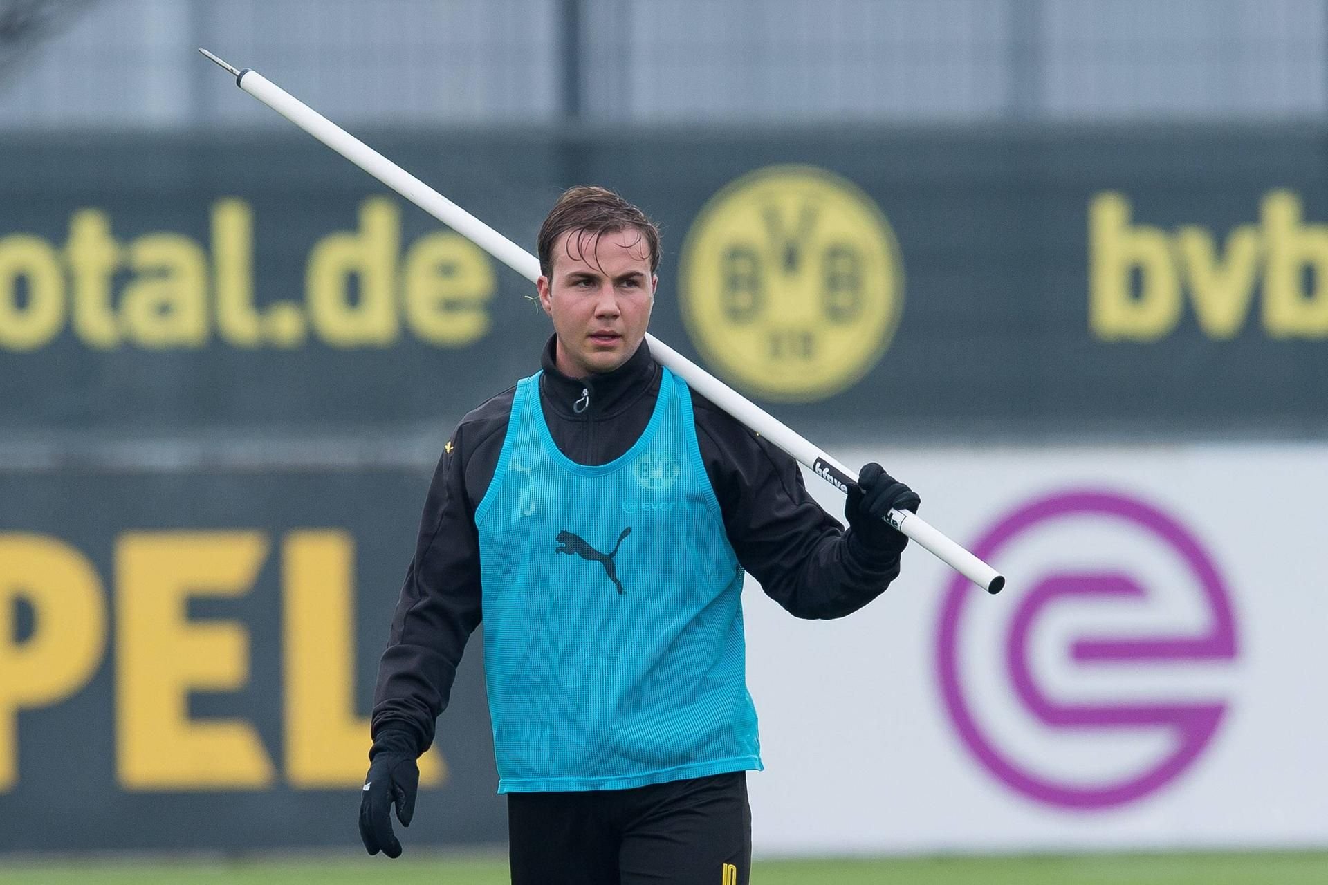 Mario Götze bei einer Trainingseinheit im Februar.