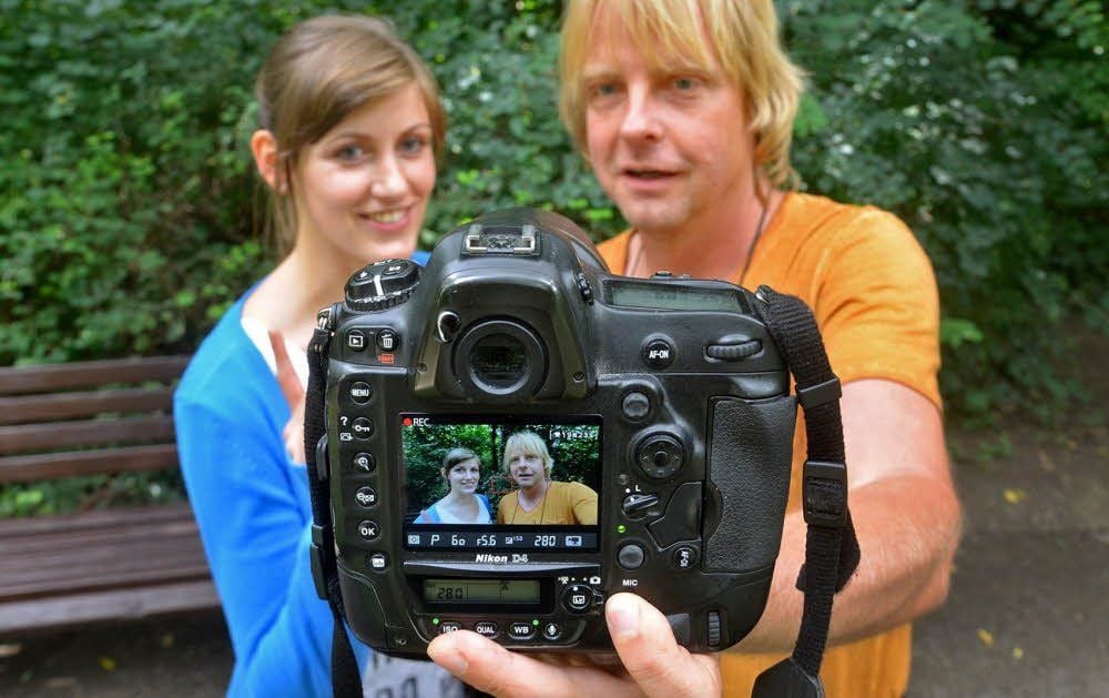 Kristina Hammermann und Frank Gehrmann in ihrem Element - vor der Kamera.