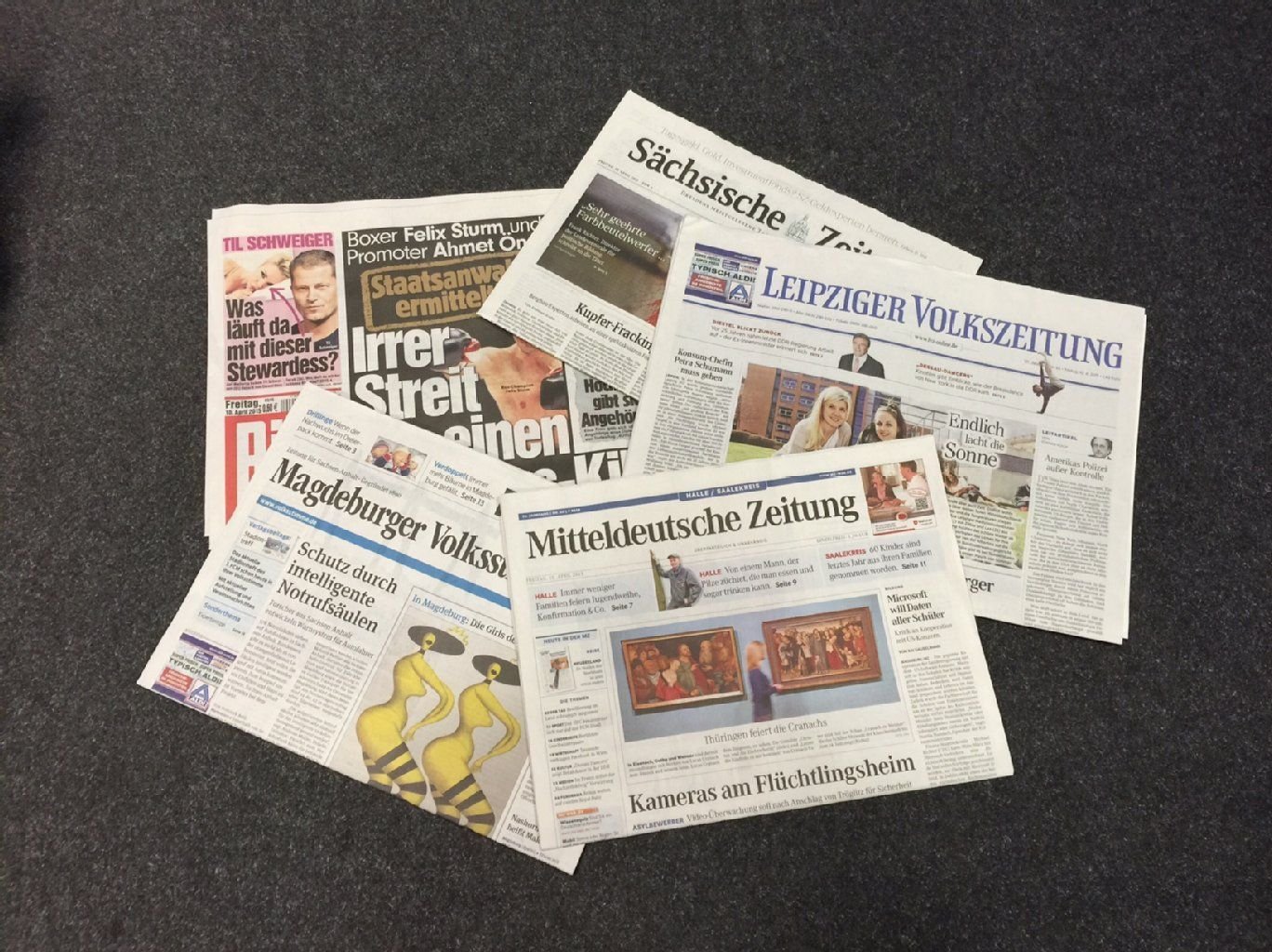 Die regionalen Tageszeitungen am 10. April 2015