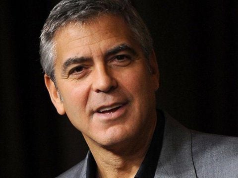 George Clooney trifft zur Filmpremiere auf Reiner Haseloff.