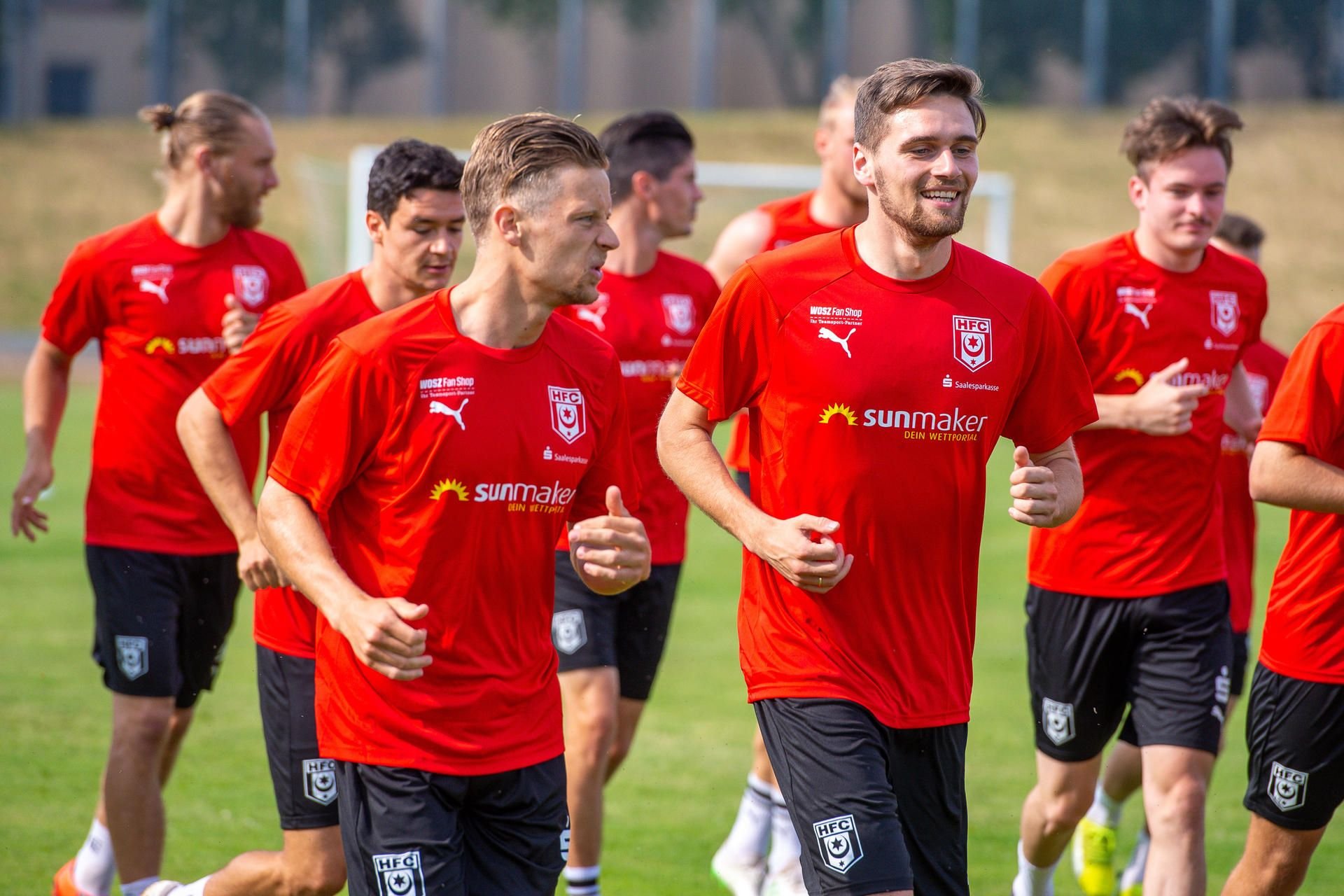 Aufgalopp am Mittwochmorgen für das HFC-Team.