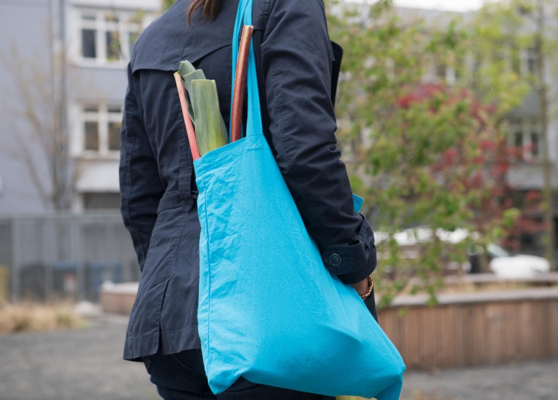 Anstatt Plastiktüten zu nutzen, sollte man auf Stoffbeutel zurückgreifen.