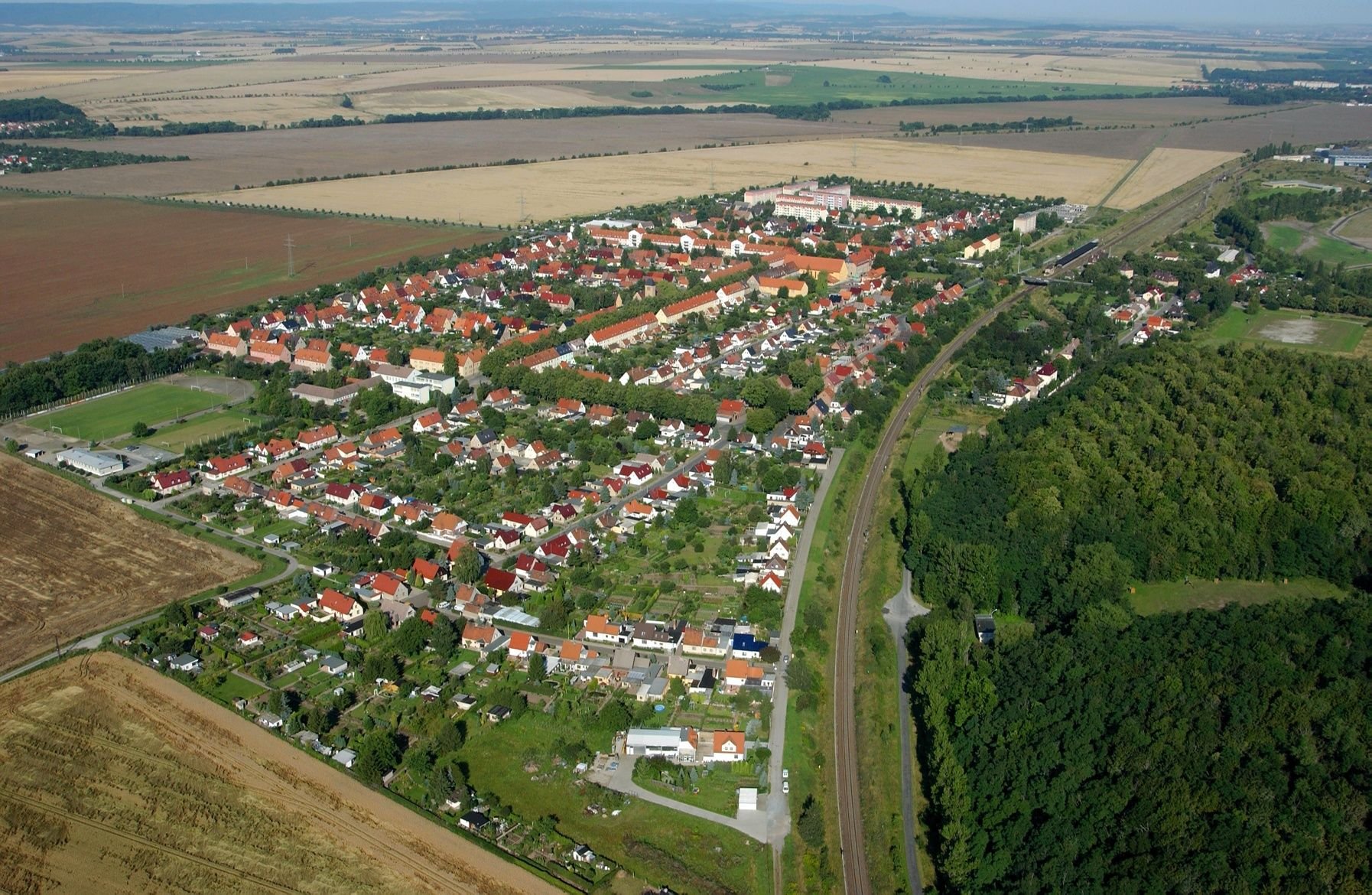 Im Ortsteil Nachterstedt der Stadt Seeland leben rund 2.000 Menschen