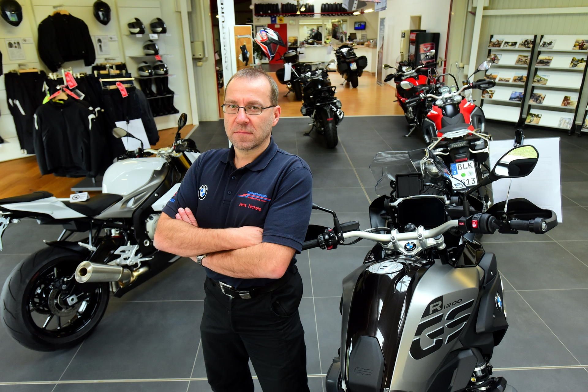 Jens Nickels vom Motorradland in Zorbau wird immer wieder von Einbrechern heimgesucht.