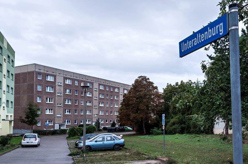 In diesem Wohnblock in Merseburg ereignete sich der blutige Angriff.