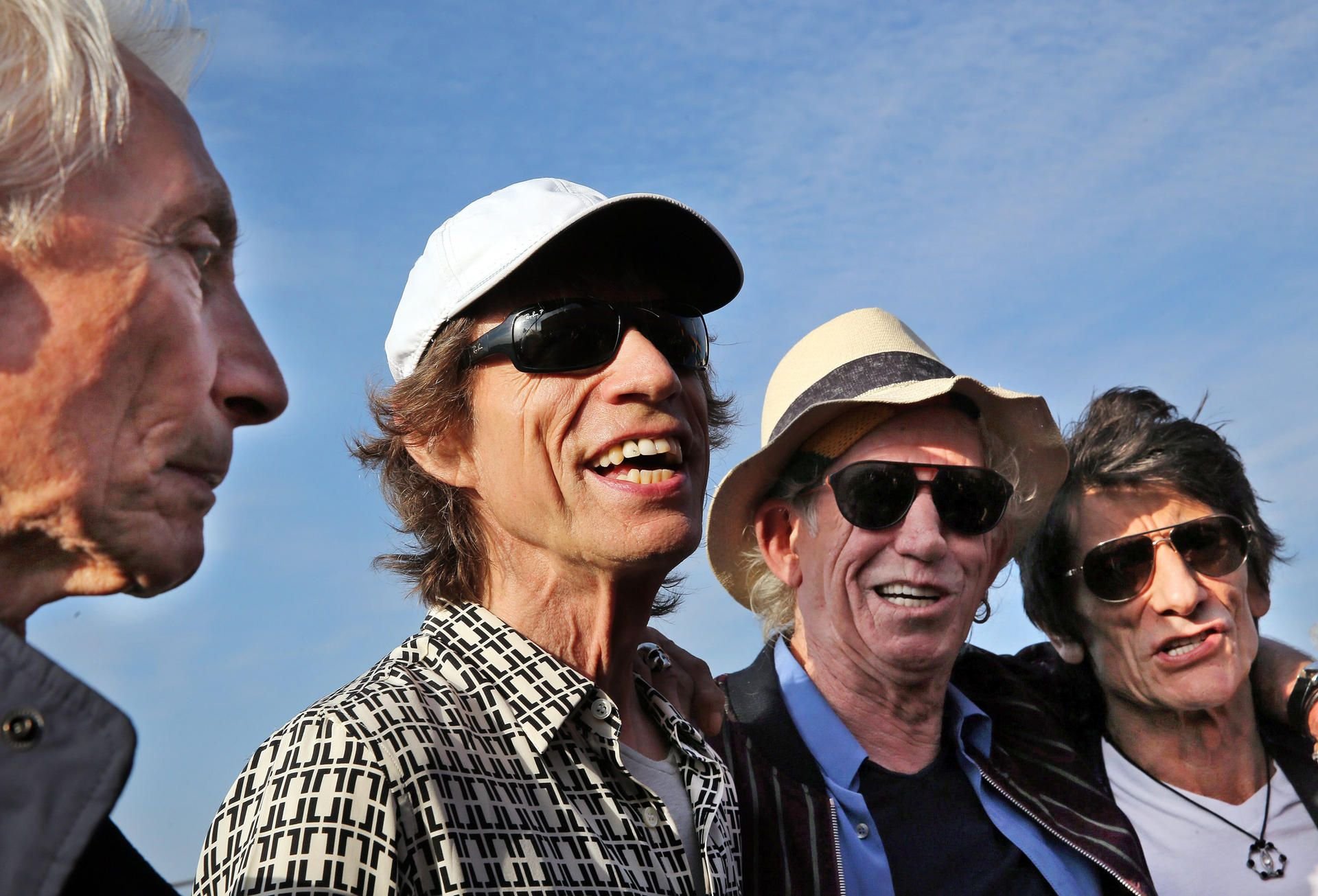 Die Rolling Stones: Charlie Watts (v.l.n.r.), Mick Jagger, Keith Richards und Ronnie Wood.