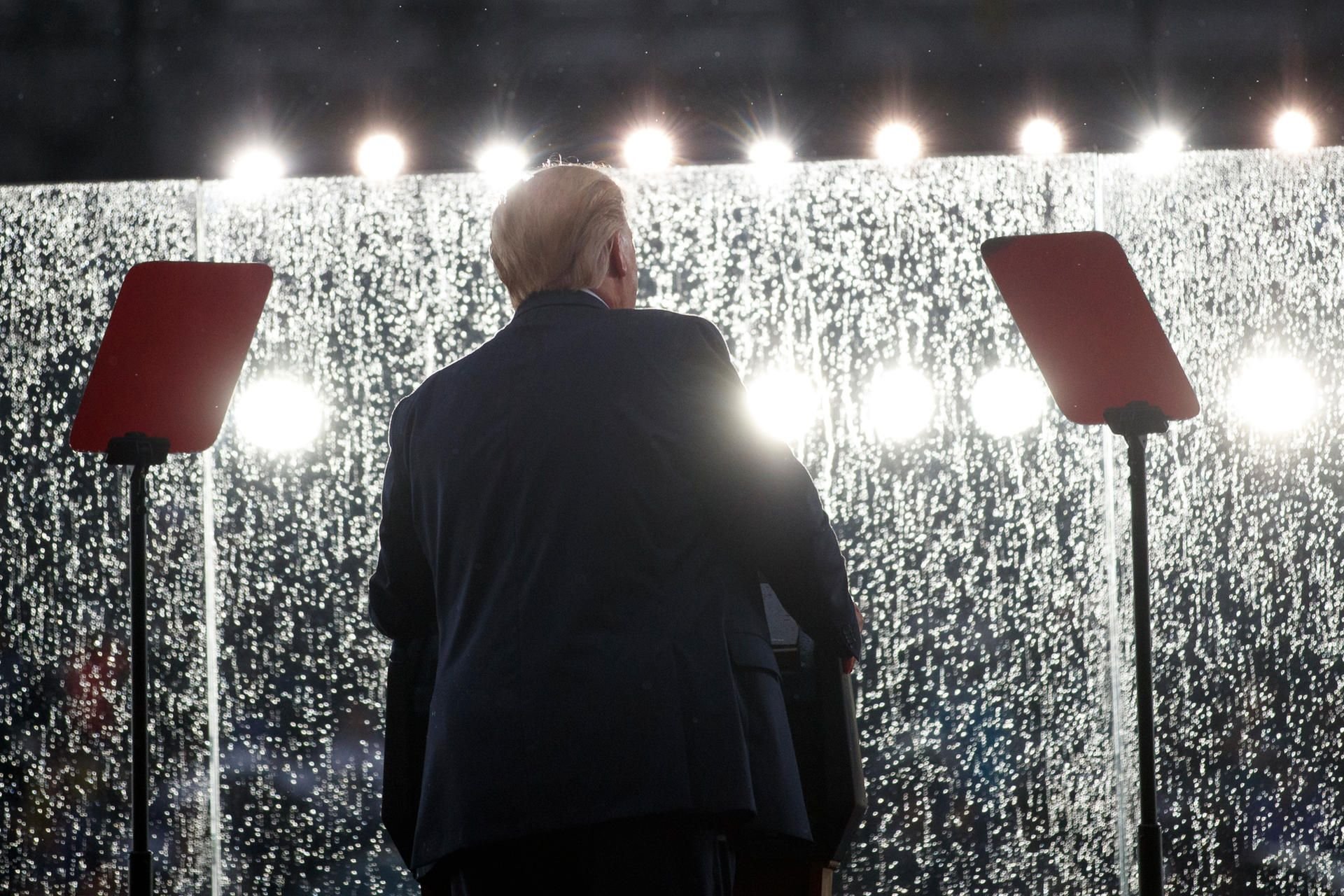 Donald Trump während seiner Rede zum 4. Juli