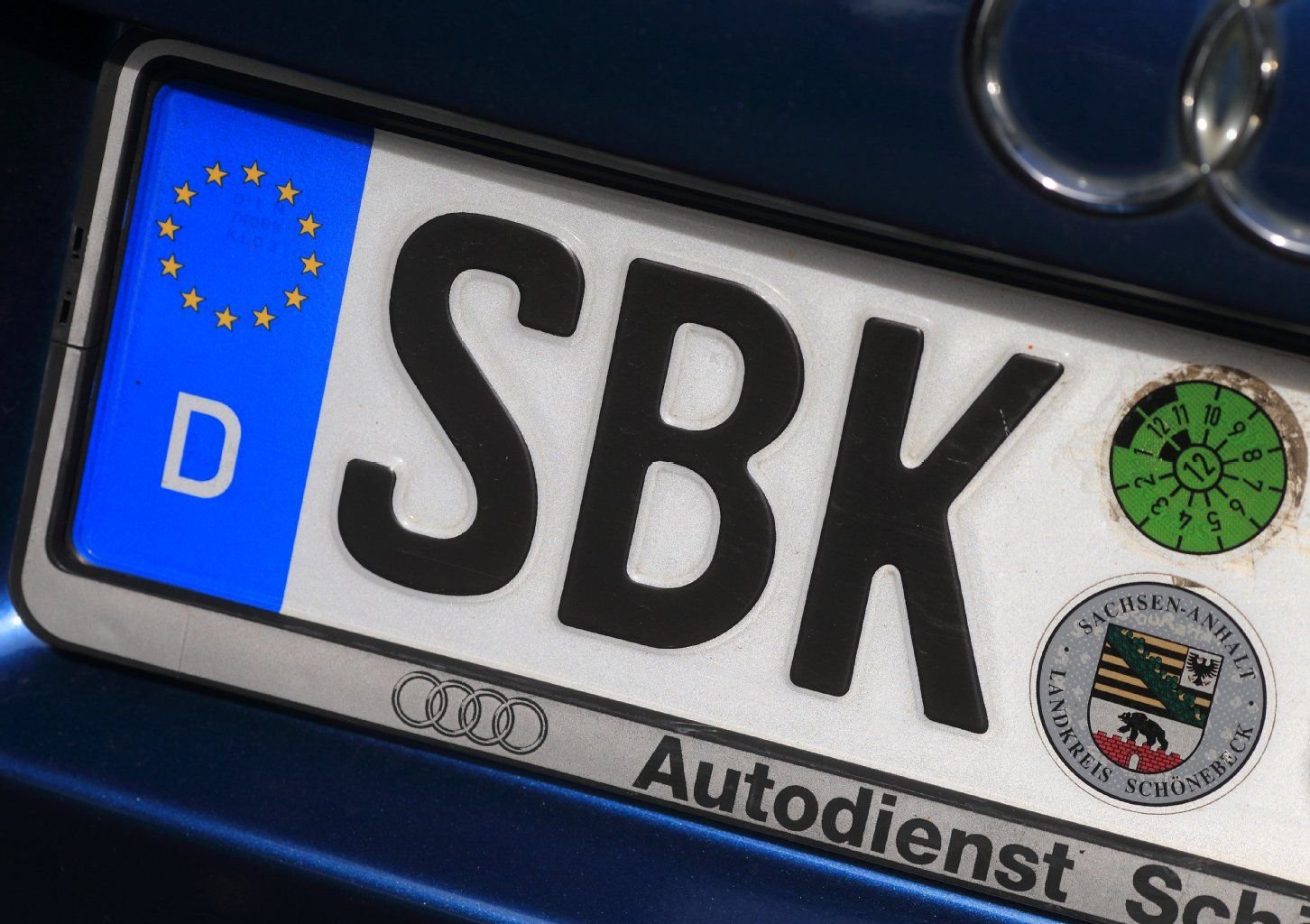 Das Kennzeichen «SBK» für Schönebeck