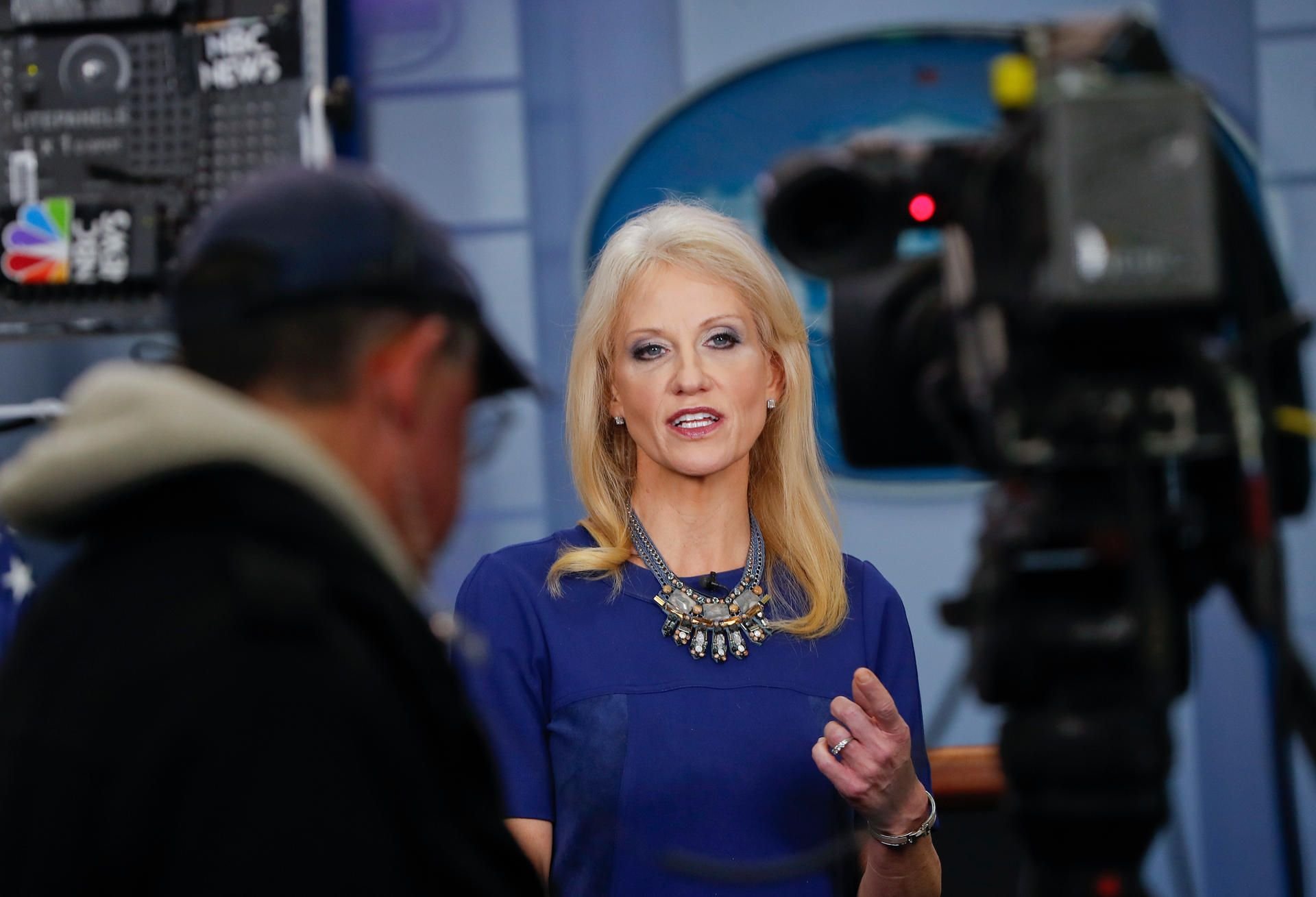 Kellyanne Conway, Beraterin von Donald Trump, bei einer TV-Aufzeichnung.