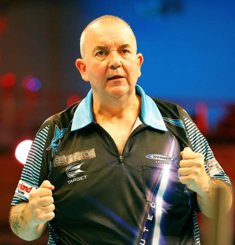 Darts-Legende Phil Taylor (l.)