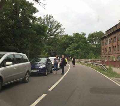 In Muldenstein und Friedersdorf herrschte während der Sperrung Stillstand auf den Straßen.