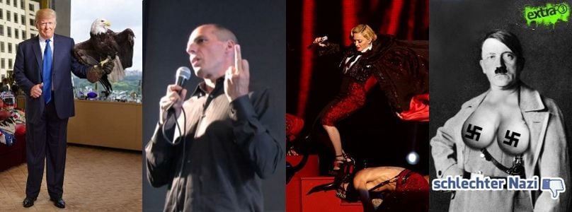 Varoufakis' Stinkefinger, Madonnas Bühnensturz und Hakenkreuze auf blankem Hitler-Busen: Das Jahr 2015 konnte mit ganz entzückenden Momente aufwarten.