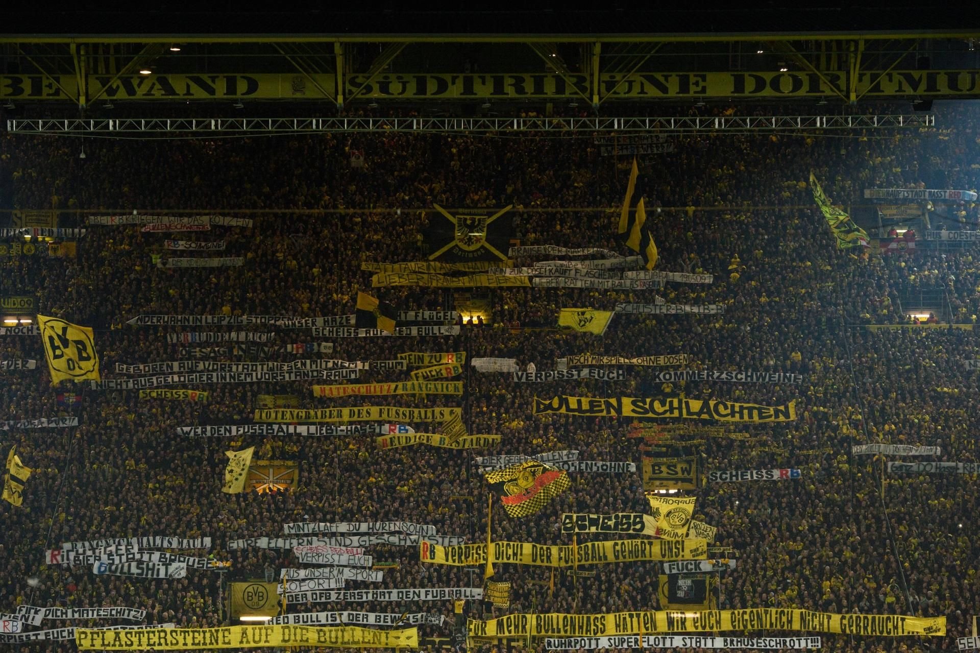 Die Dortmunder Fans und ihr "Protest" gegen RB Leipzig.