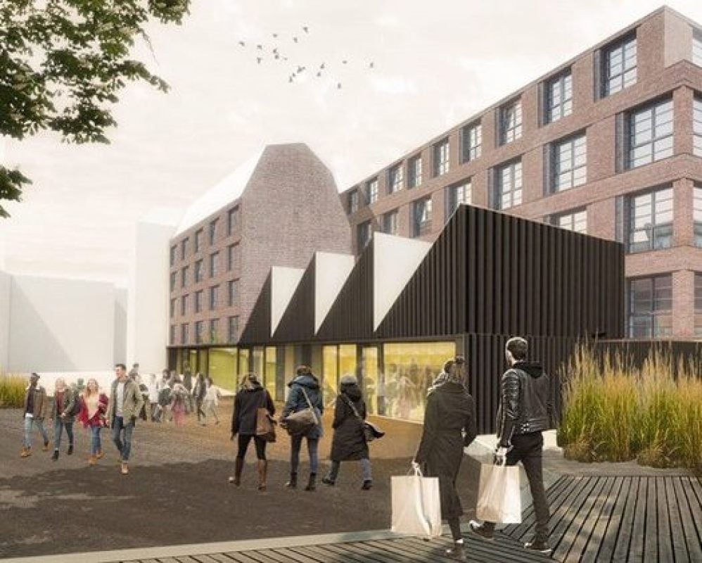 So stellen sich die Architekten des Investors die künftige Gestaltung des Geländes vor - das auch einen Supermarkt erhalten soll.