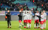 Daumen hoch und Vorfreude auf die Europa League: RB Leipzig nach der Niederlage gegen Besiktas Istanbul.