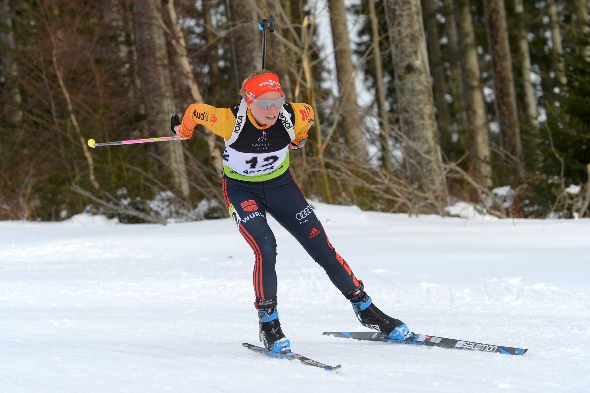 Franziska Hildebrand unterwegs beim IBU-Cup in Arber.