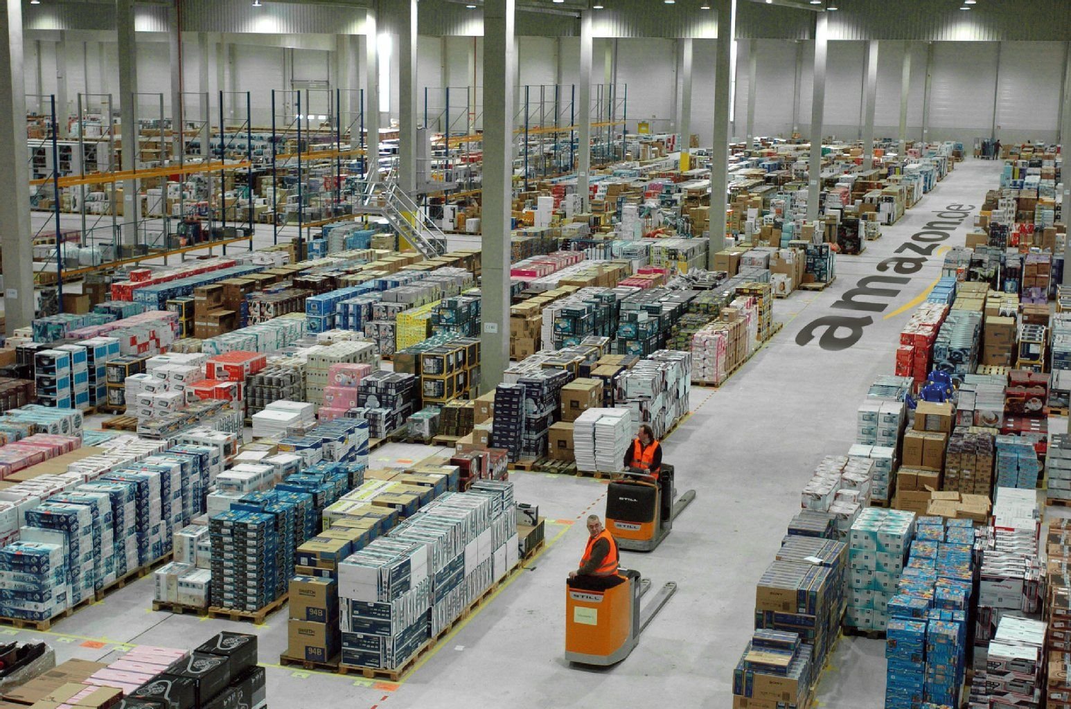 Blick in das Amazon-Logistikzentrum in Leipzig