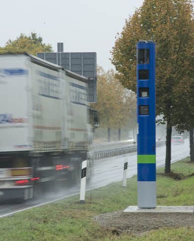 So sehen sie aus, die Maut-Kontrollsäulen an Bundesstraßen. Diese steht in Sarstedt. Auch bei Wittenberg wird eine errichtet.