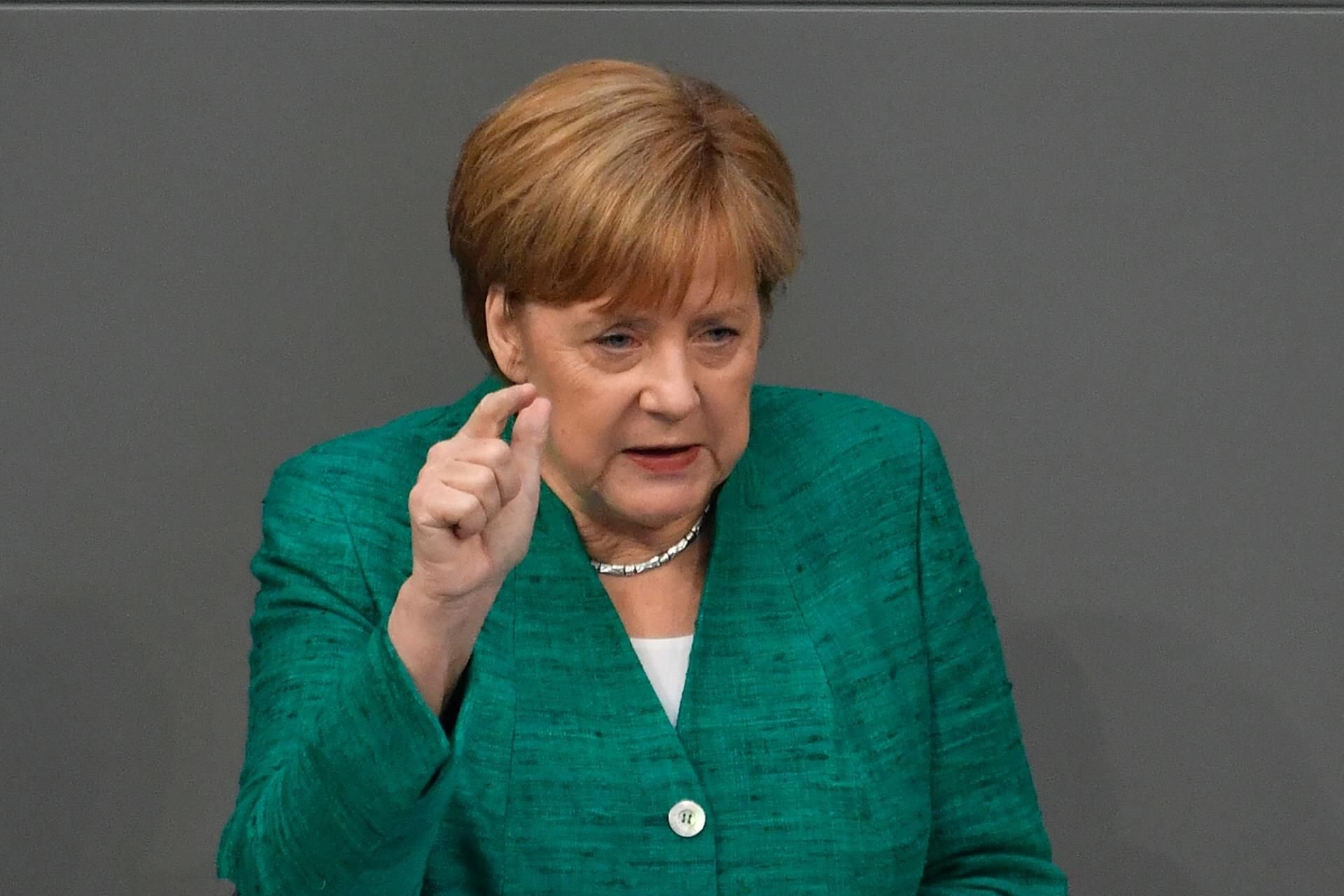 Angela Merkel am Donnerstag im Bundestag
