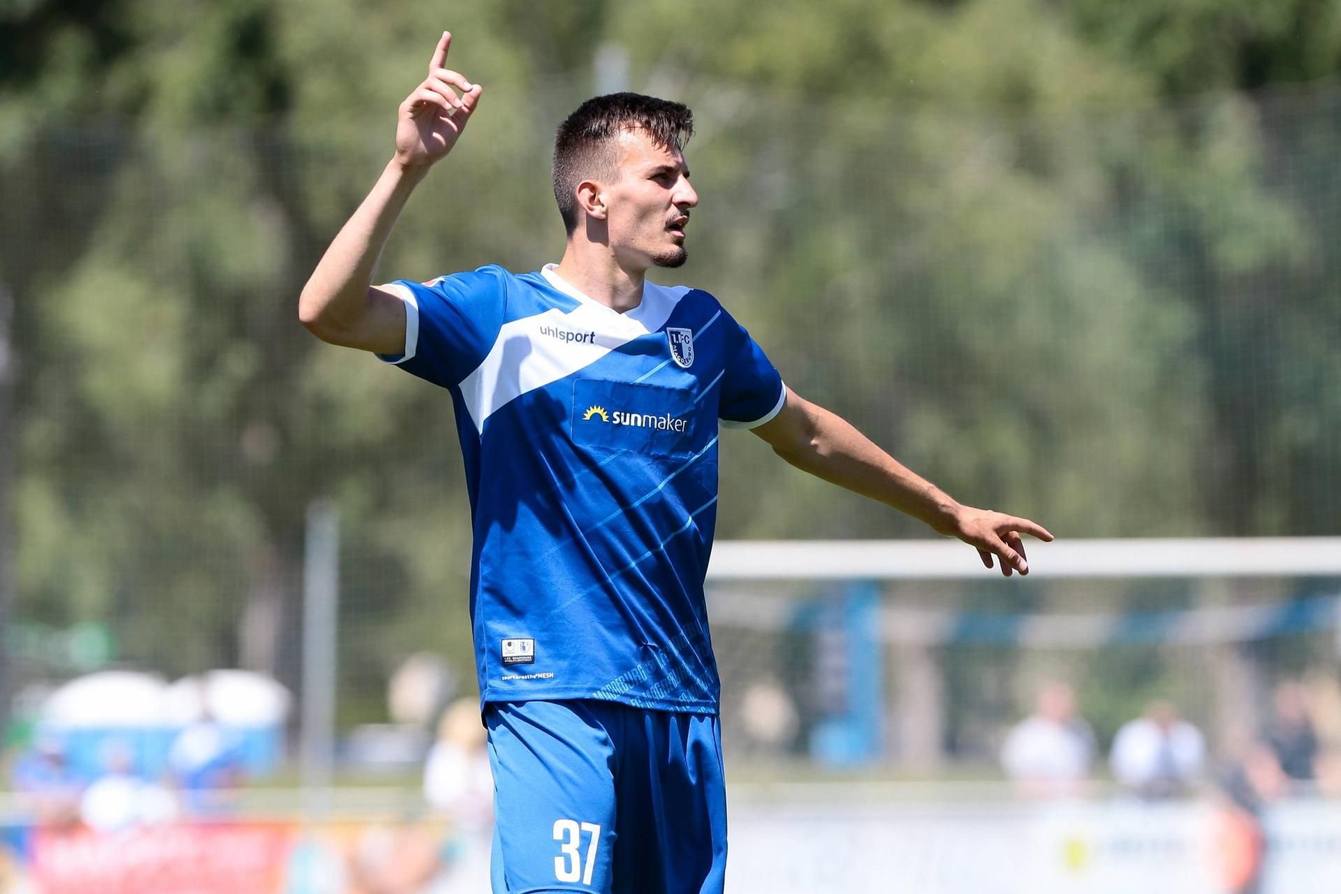 Mergim Berisha erzielte gegen Halberstadt einen Hattrick für den 1. FC Magdeburg (Archivbild).