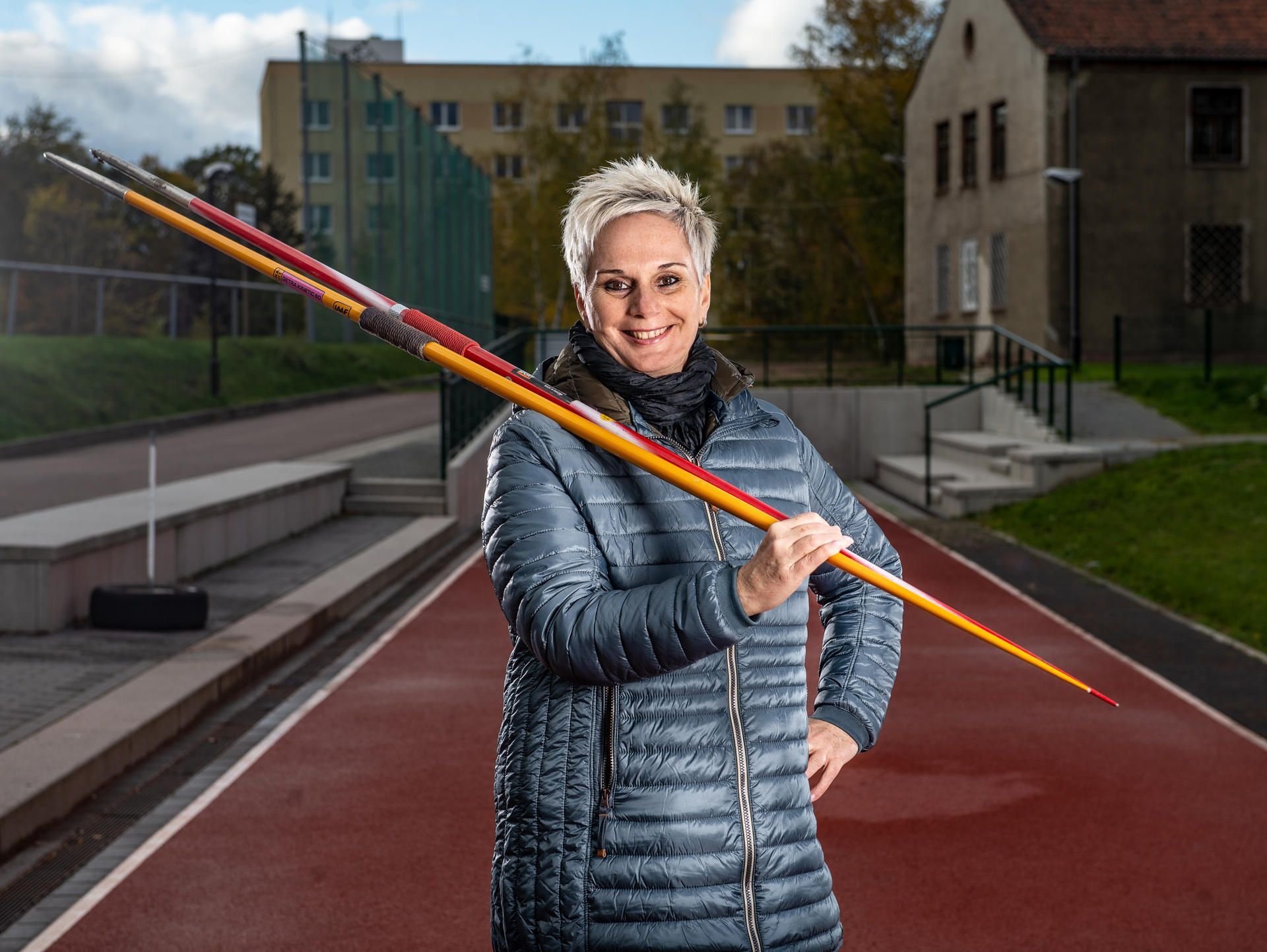 Silke Renk-Lange, hier auf der Trainingsanlage in Kröllwitz.