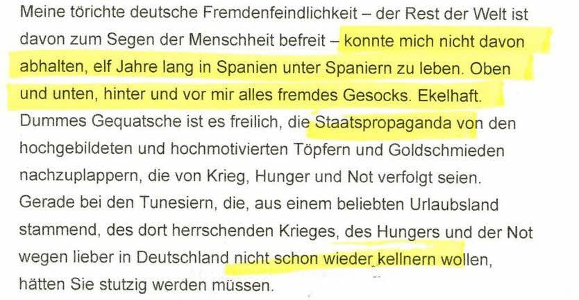 Hetze auf auf der Website von Matthias Kirsch.