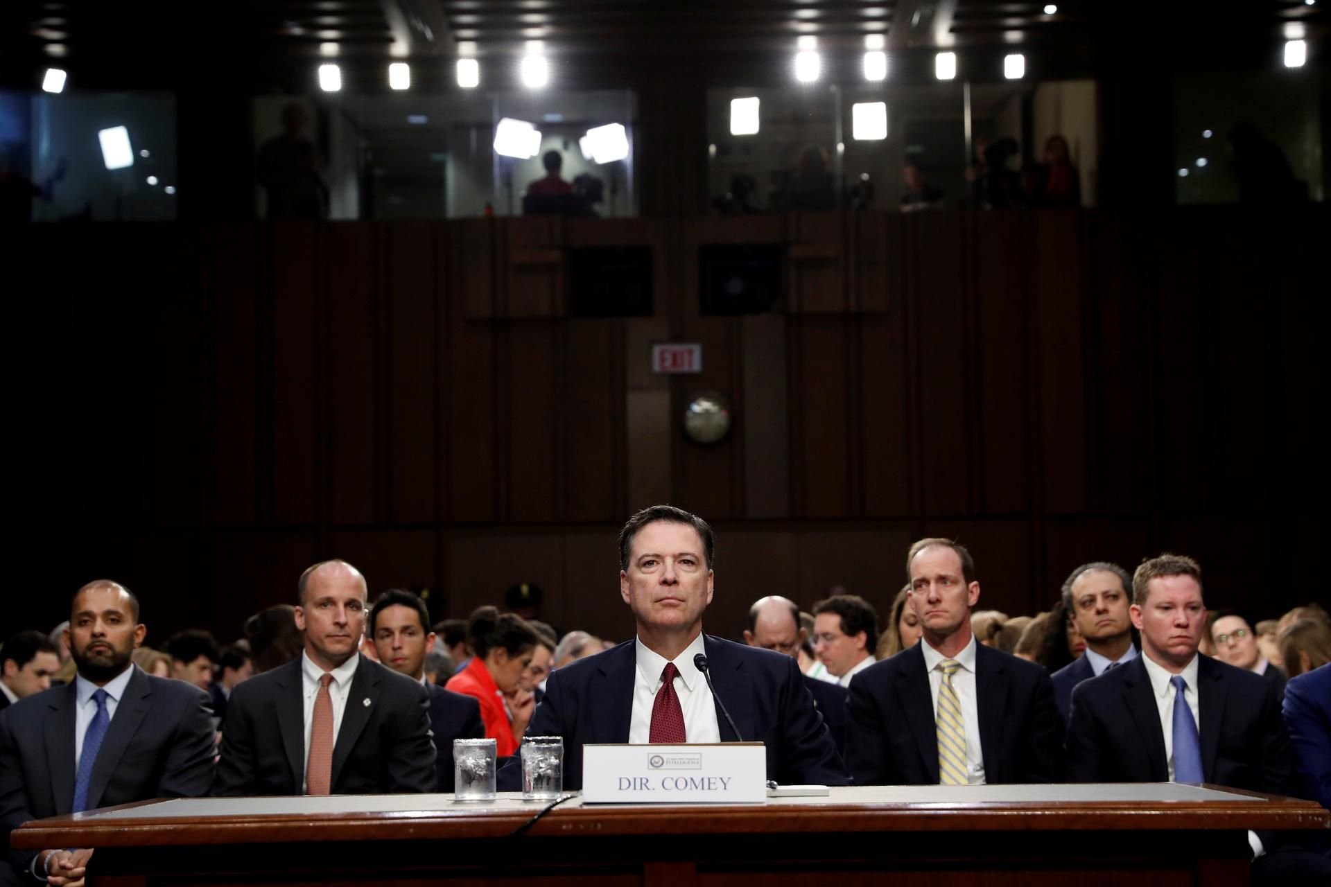 James Comey bei der Anhörung durch den Geheimdienstausschuss.
