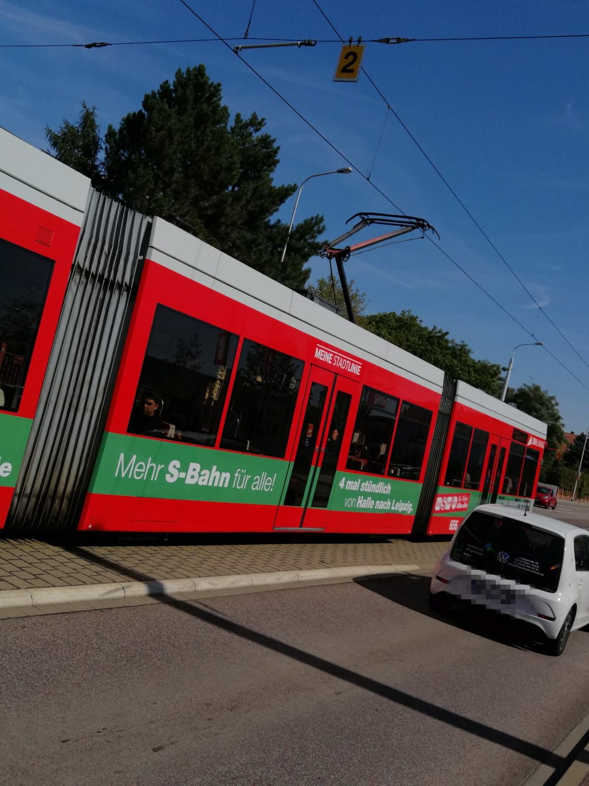 Straßenbahn in der Delitzscher Straße
