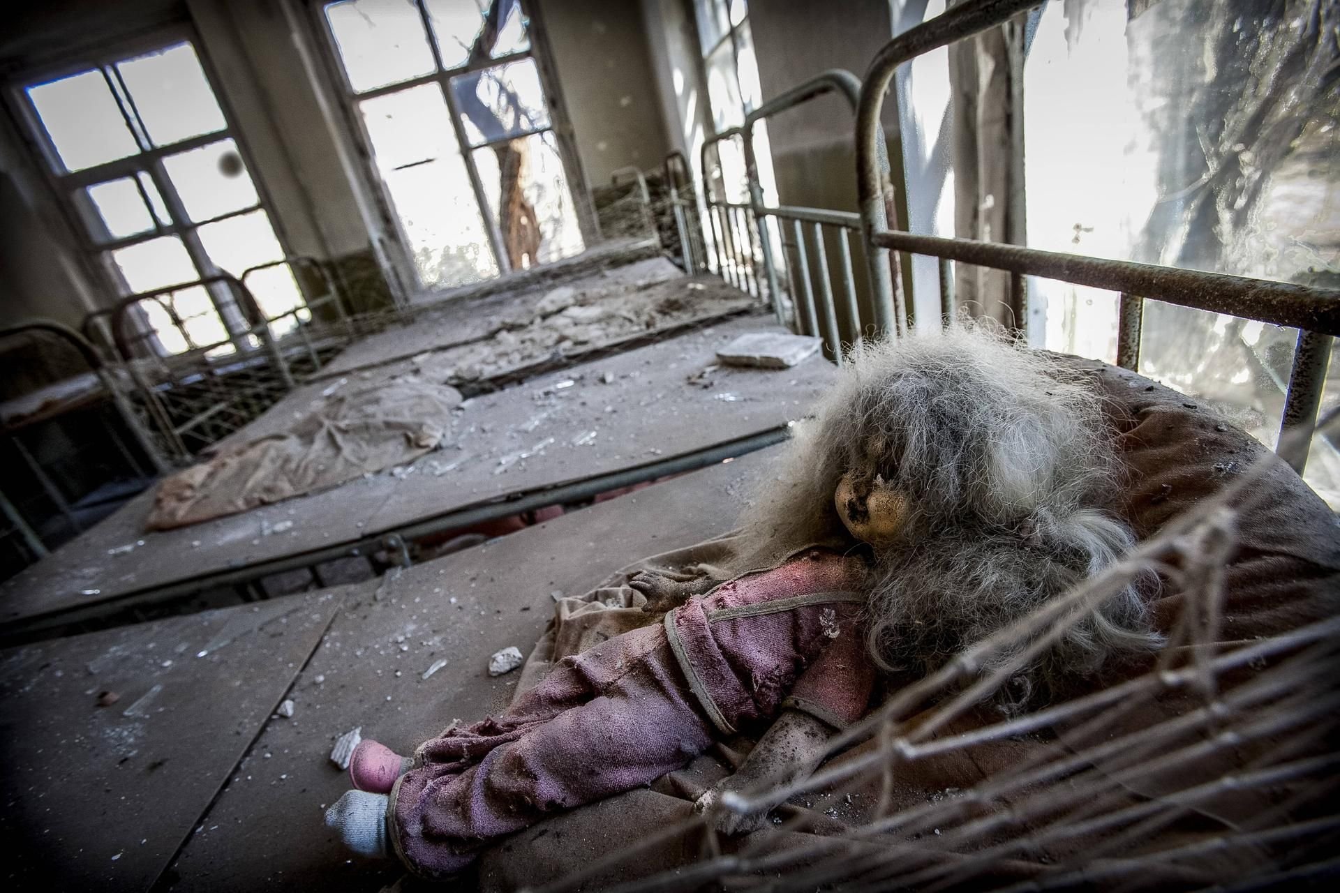 Ein verlassener Kindergarten in der Nähe des havarierten Atommeilers in Tschernobyl.