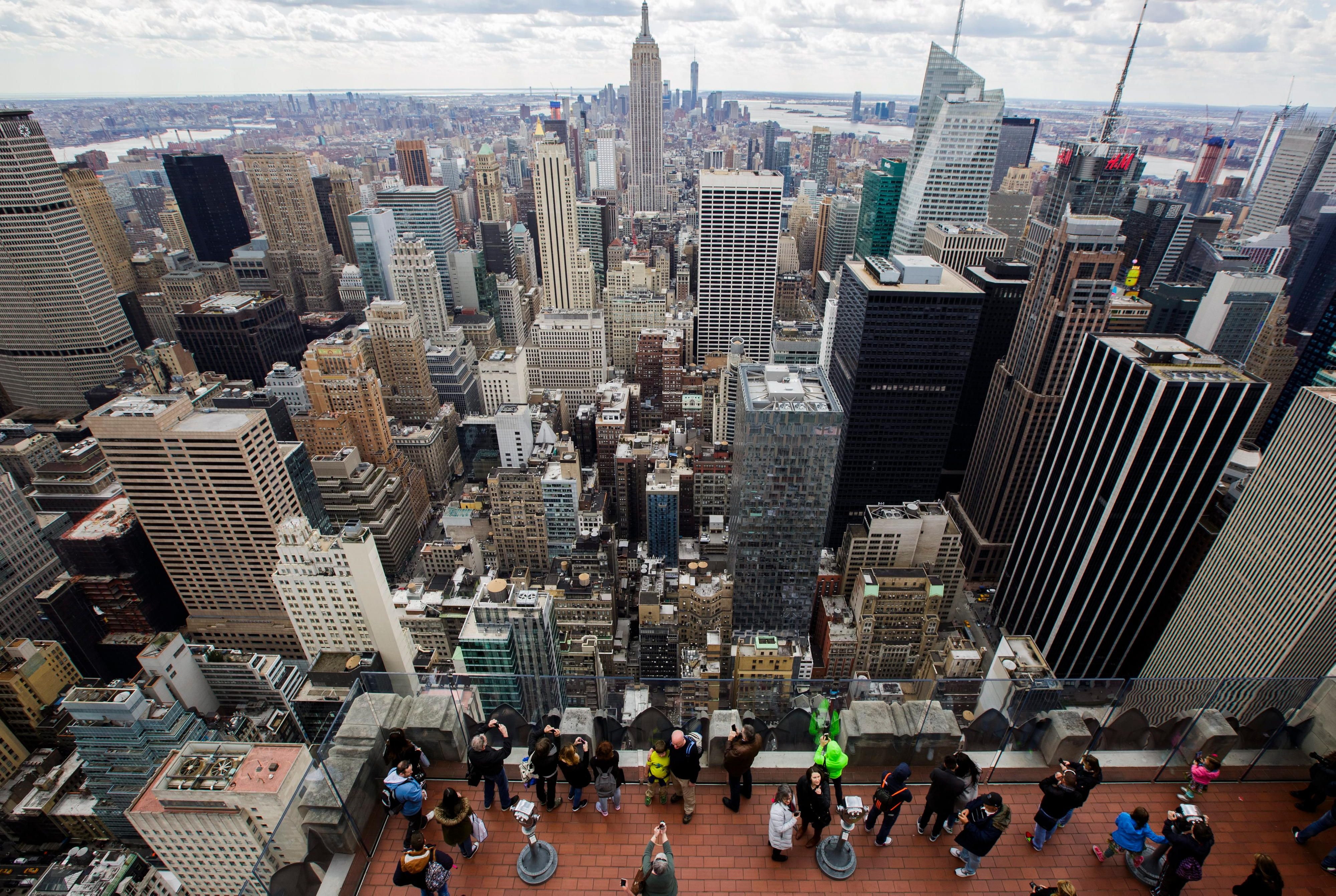 Blick vom Rockefeller Center auf Manhattan.