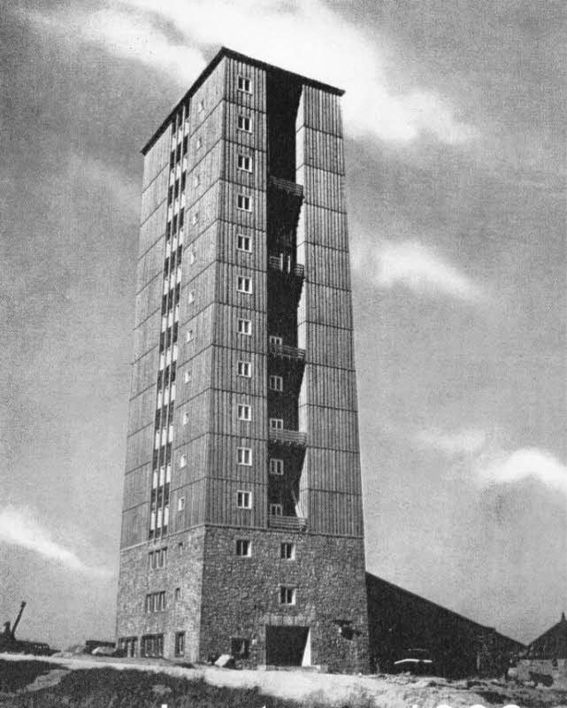 Nur sieben Jahre stand auf dem Brocken der im Juni 1937 fertiggestellte 52 Meter hohe Fernsehturm.