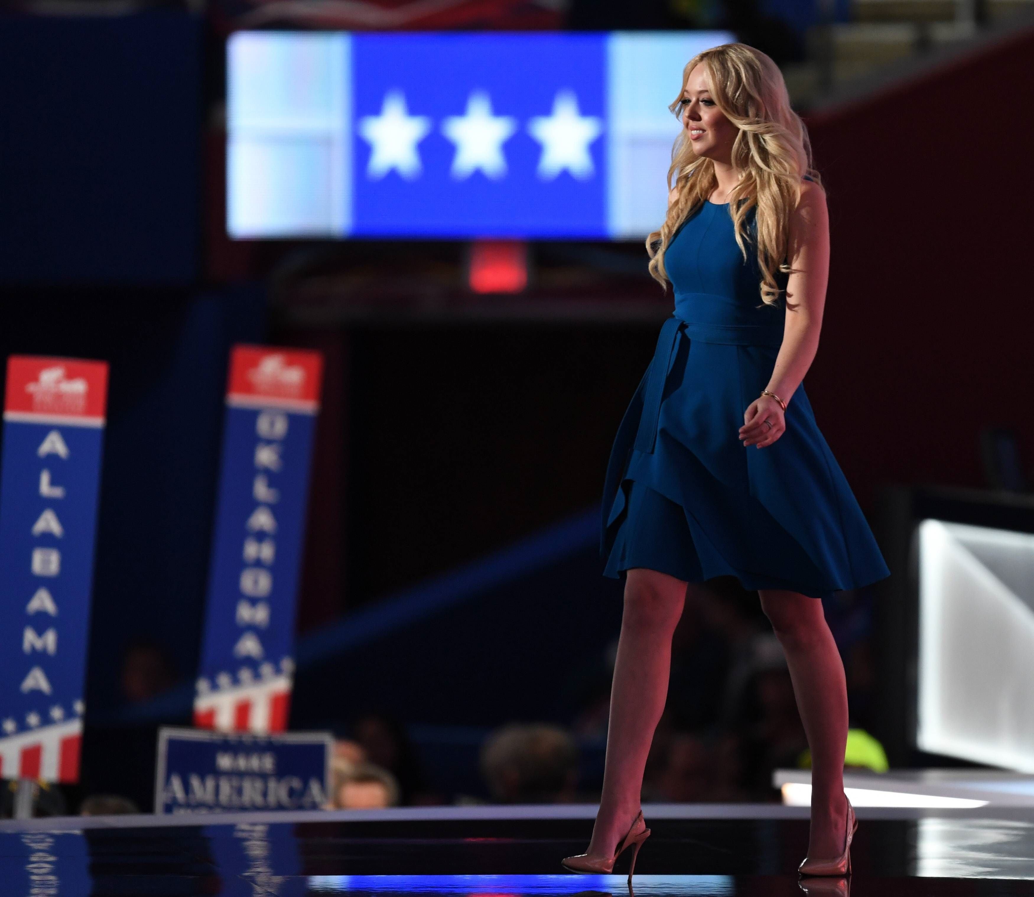 Tiffany Trump tritt bei einer Wahlkampfveranstaltung für ihren Vater Donald im Juli 2016 in Ohio auf.