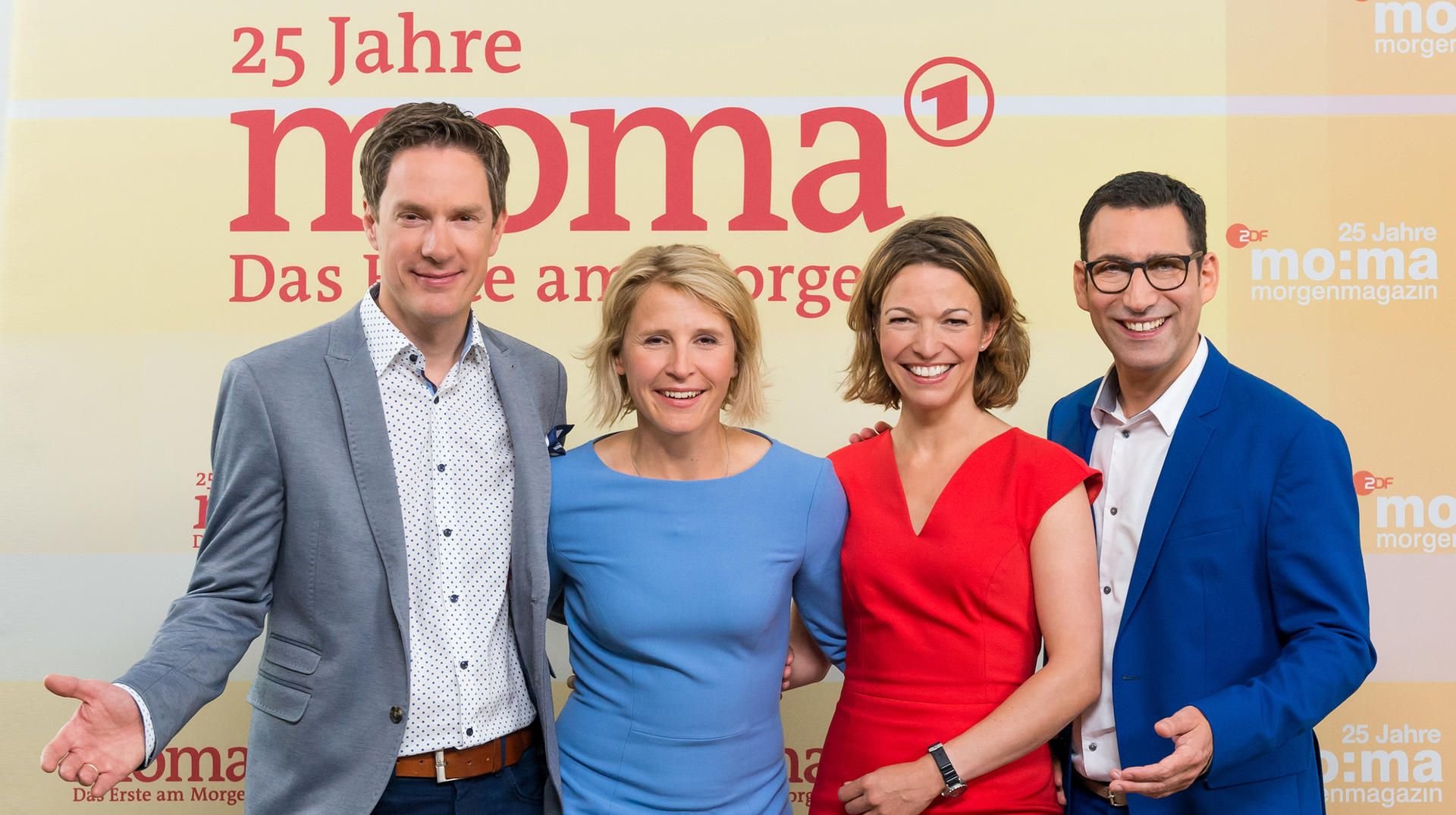 Die „Moma“-Moderatoren Sven Lorig (v,l,n,r,), Susan Link, Anna Planken und Til Nassif (Archivbild)