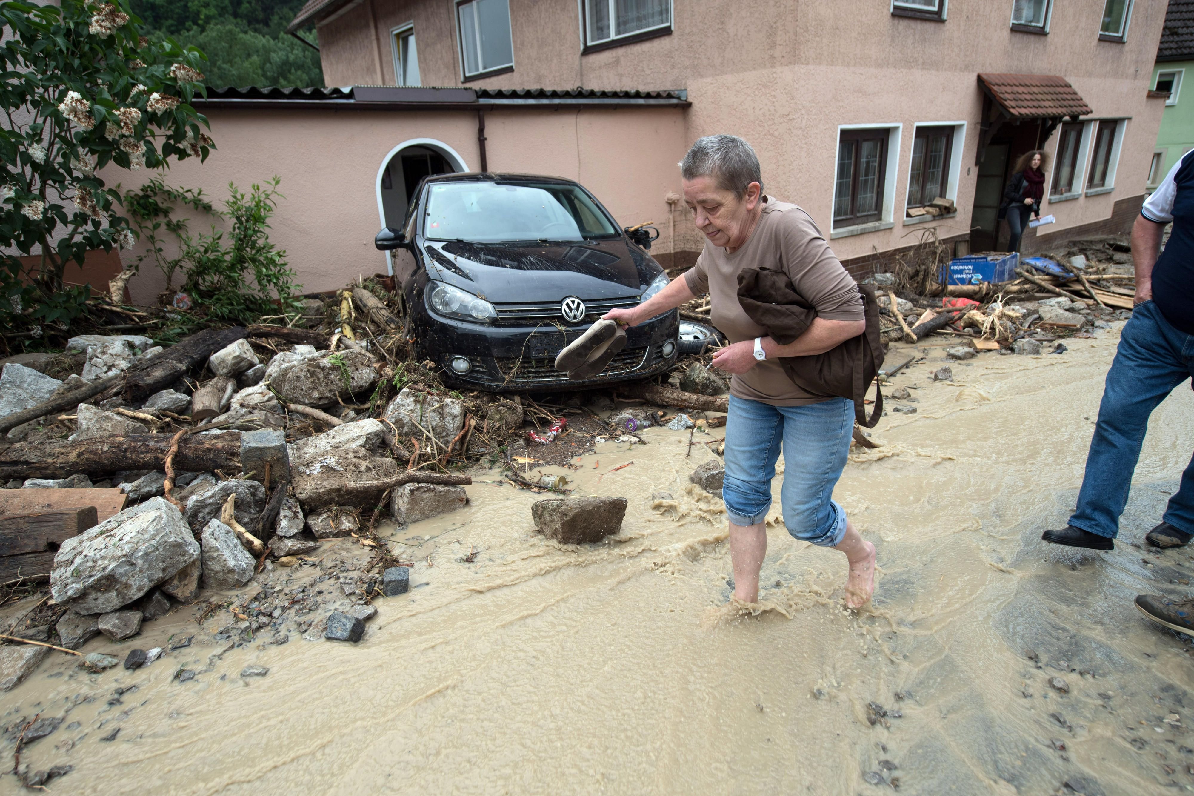 Das Wasser hat in Braunsbach eine Schneise der Verwüstung hinterlassen.