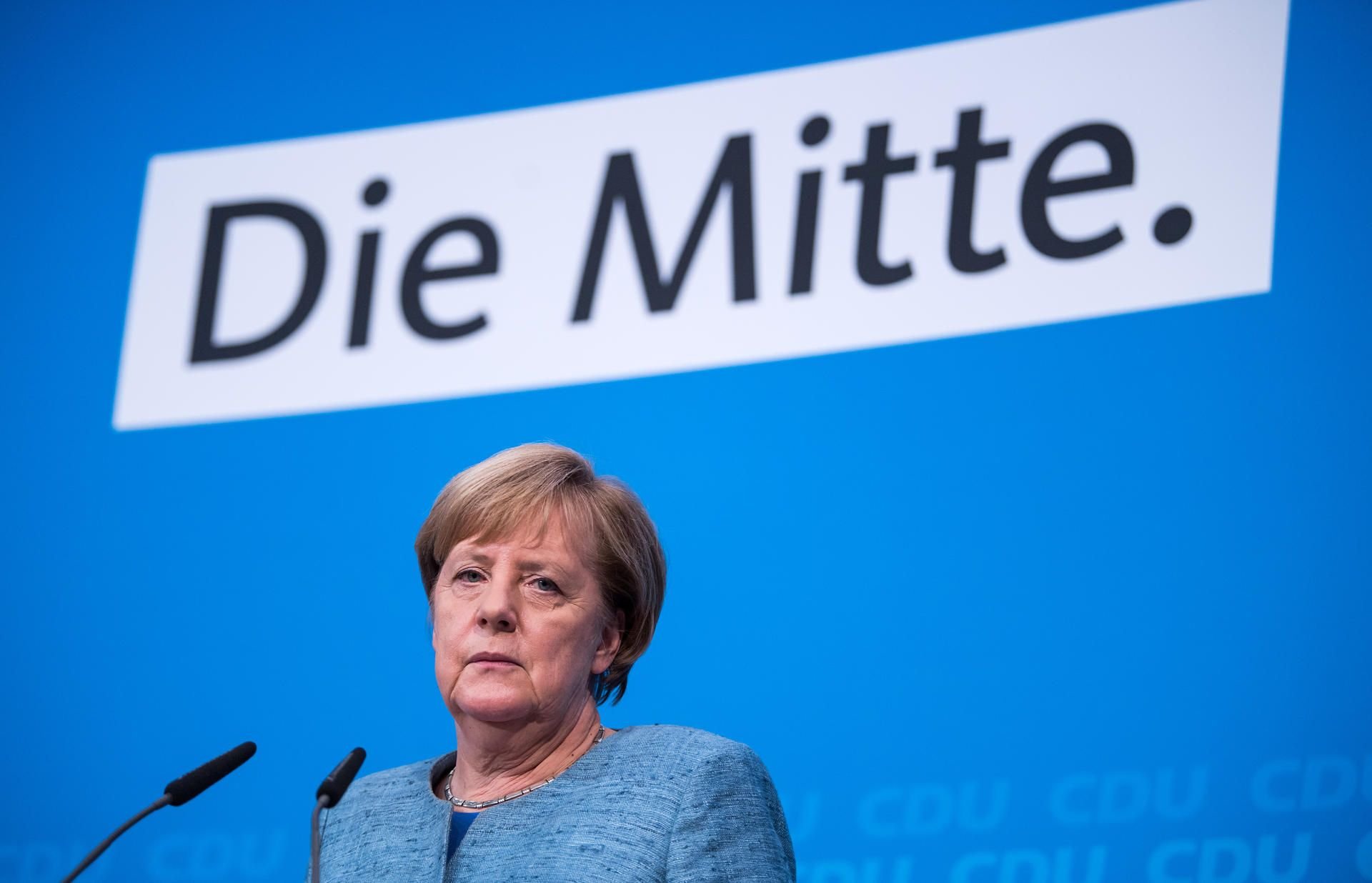 Bundeskanzlerin Angela Merkel äußerte sich nach den Sitzungen von Präsidium und Bundesvorstand der CDU.